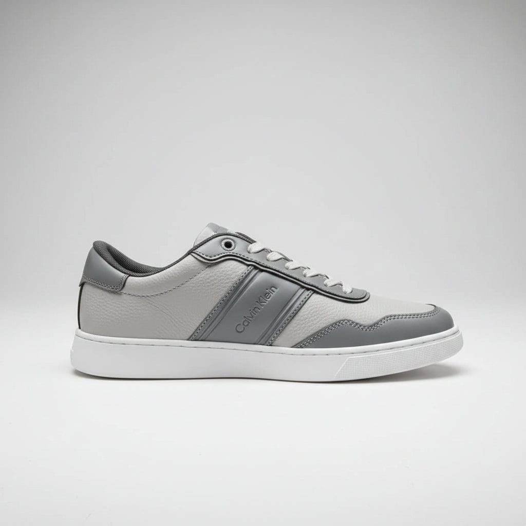 Calvin Klein Lo Top Lace Up Logo Grey Multi - Shazem - MENS SNEAKERS - CALVIN KLEIN