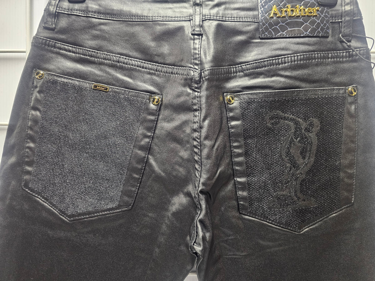 Arbiter Andretti Black Coated Jeans