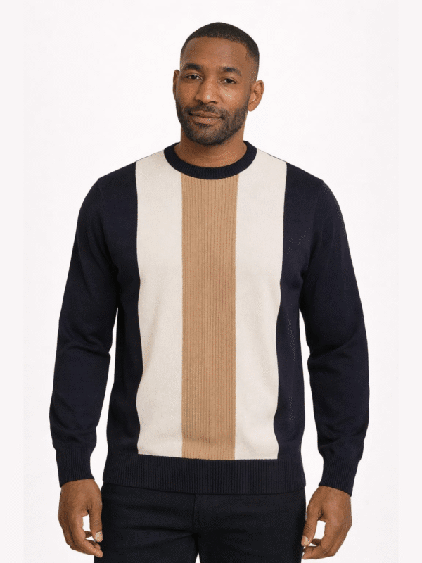 Carducci Crew - Neck Knitwear (Gianni) Beige/Stone - Shazem - MENS KNITWEAR - CARDUCCI