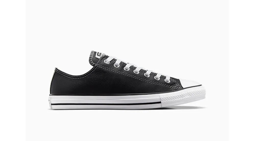 Converse All Star Leather Lo Black - Shazem - UNISEX SNEAKERS - CONVERSE