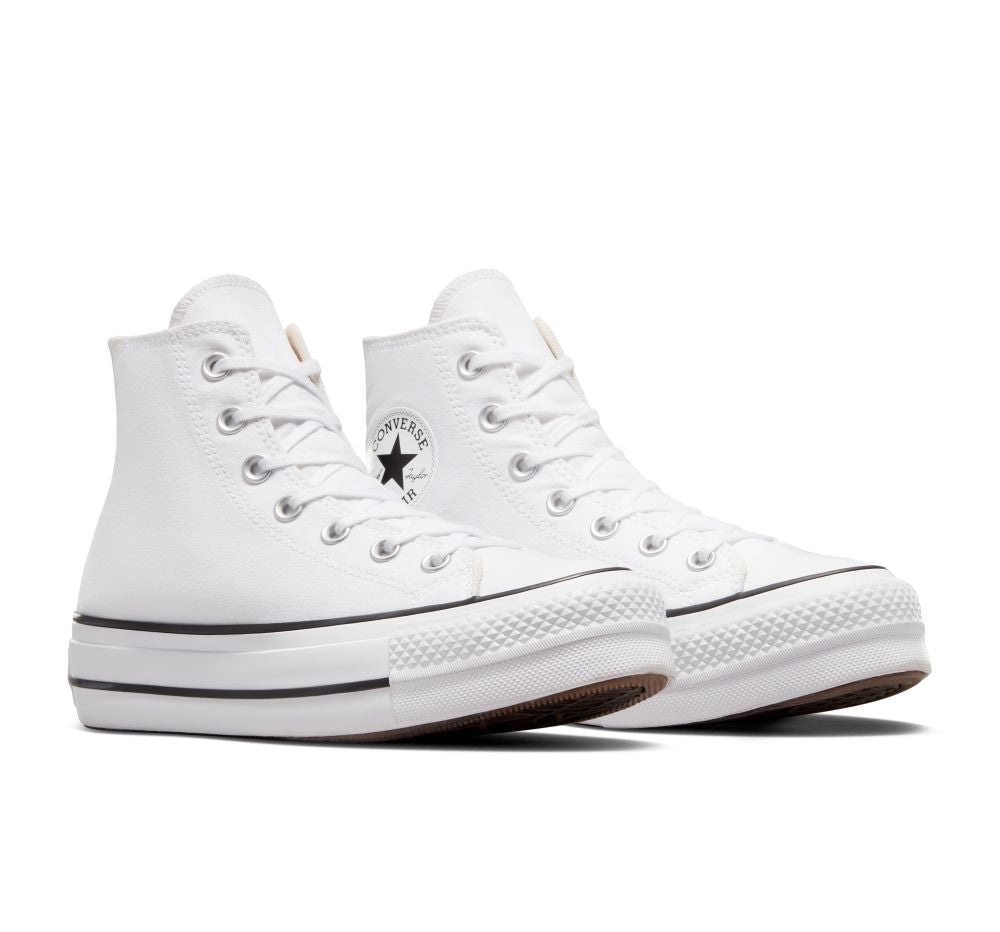 Converse Chuck Platform Hi White/Black - Shazem - UNISEX SNEAKERS - CONVERSE