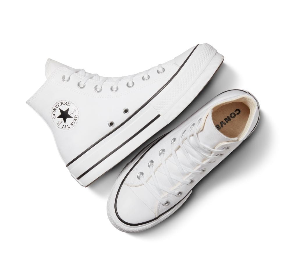 Converse Chuck Platform Hi White/Black - Shazem - UNISEX SNEAKERS - CONVERSE
