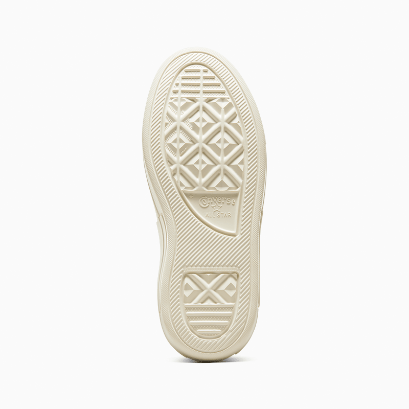 Unisex Converse Hi Chuck Taylor Cruise Egret sneakers with white canvas and rubber soles, casual and stylish footwear.