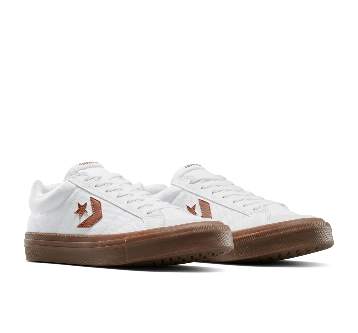 White and red Converse unisex sport casual sneakers with classic design and white laces, perfect for everyday wear.