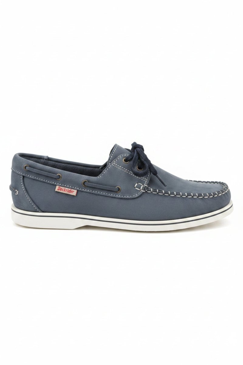Deckrider Nubuck Boat Shoe Navy (B1020) - Shazem - MENS CASUAL FOOTWEAR - DECKRIDER
