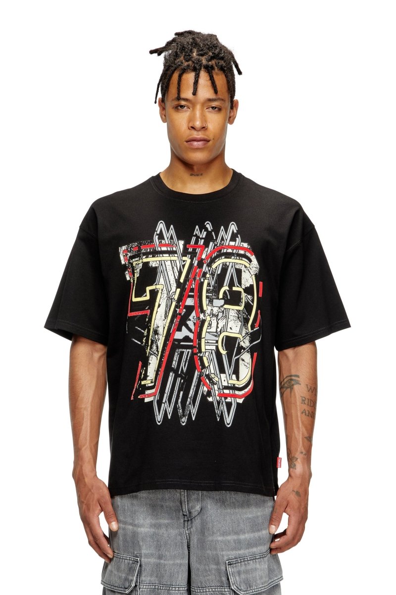 デルスカットTーBOH Diesel Boxt-T8 Tee Black | Shazem