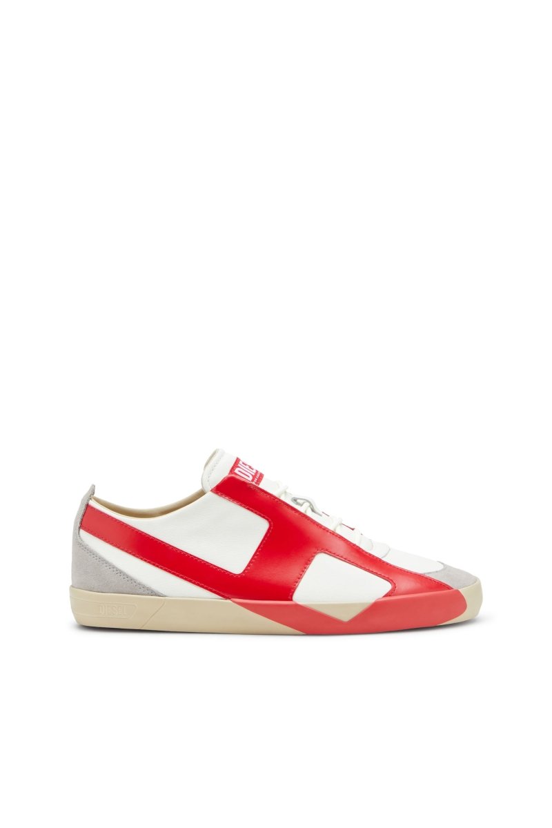 Diesel Slante - D Low Sneaker Red/White - Shazem - MENS SNEAKERS - DIESEL