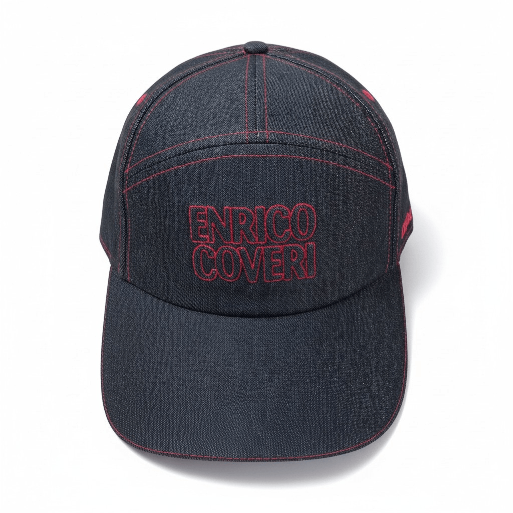 Black Enrico Coveri 0113 men's cap, stylish headwear with a classic design, made by ENRICO COVERI.