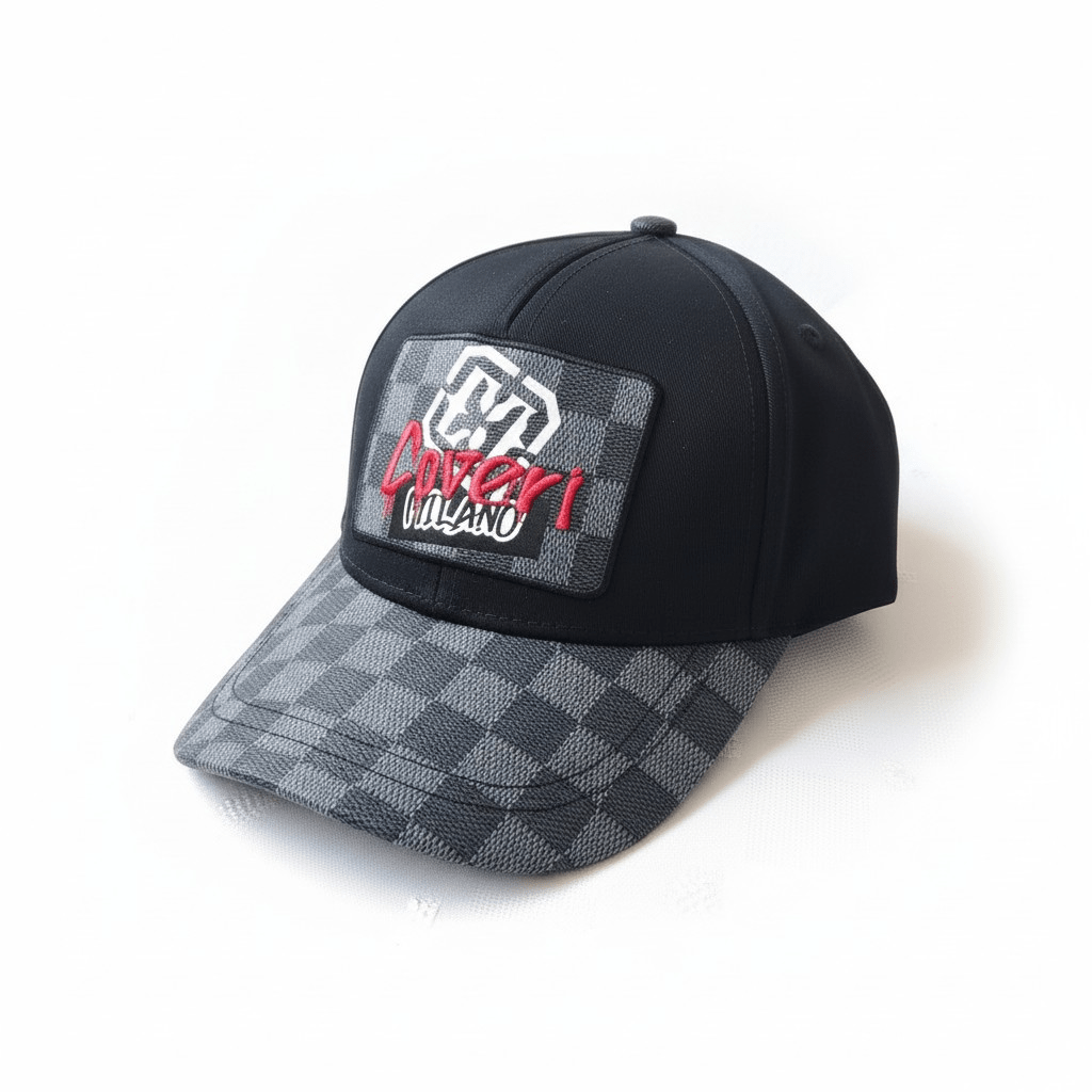 Black Enrico Coveri 14 cap, men's headwear, featuring a classic design with the Enrico Coveri logo.