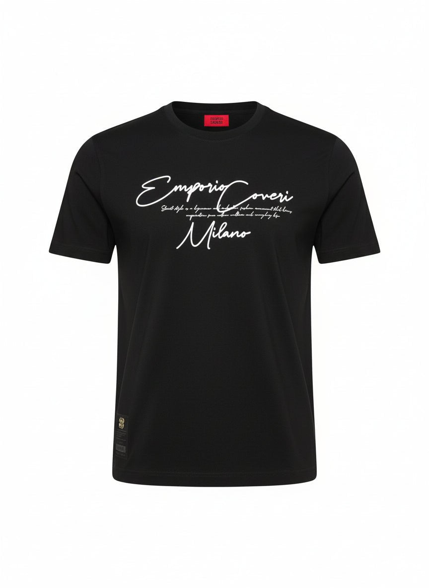 Enrico Coveri 91 Tee Black - Shazem - MENS T - SHIRTS - ENRICO COVERI