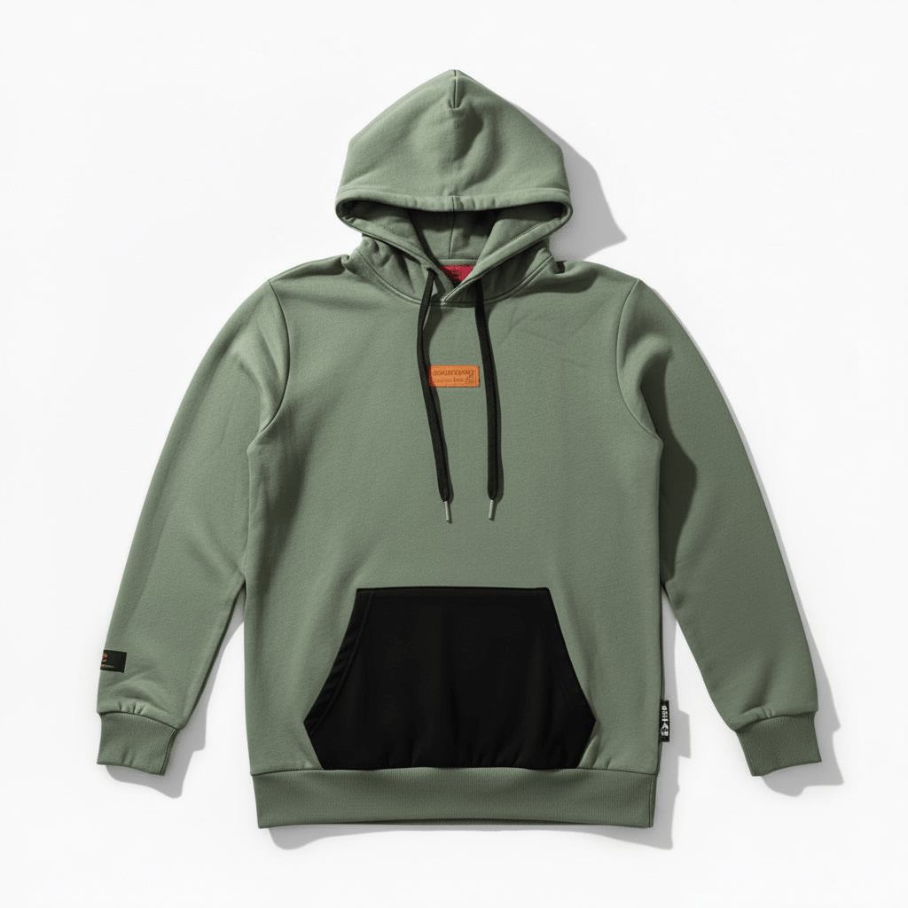 Green Enrico Coveri men's hoodie with a casual fit, featuring the Enrico Coveri logo and comfortable fabric.