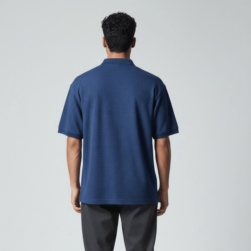 Men's Enrico Coveri Roma Golfer 7100 in Saphire, stylish and comfortable men's golf shirt with a vibrant blue design.