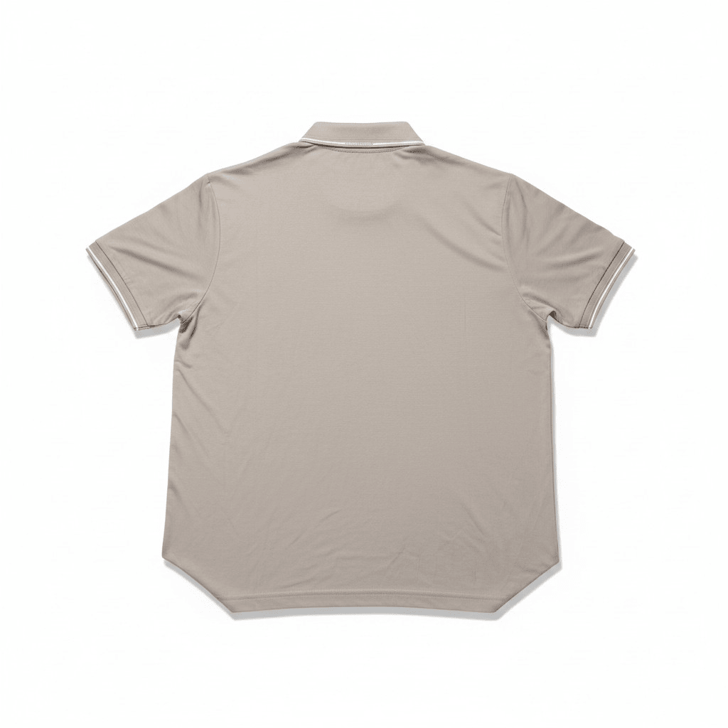 Men's golfer shirt by Enrico Coveri Roma in stone color, featuring a classic design and comfortable fit.