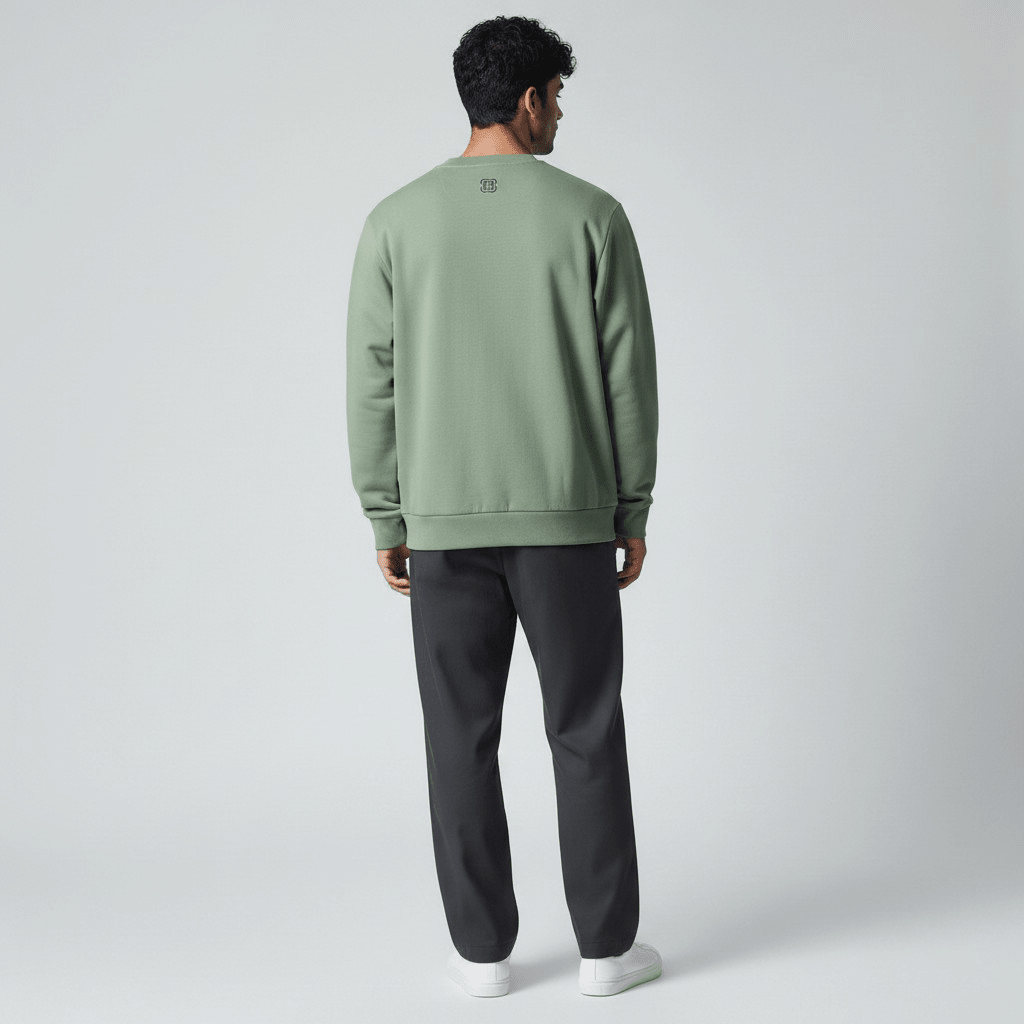Enrico Coveri men's sweater in vibrant grass green, featuring a cozy knit design and classic style.