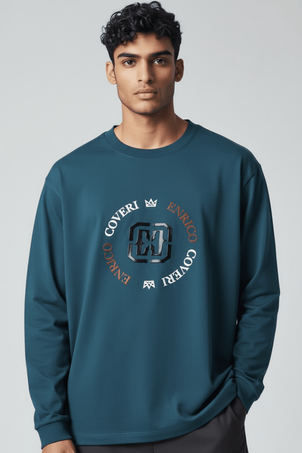 Enrico Coveri Sweater 32 Petrol - Shazem - MENS SWEATER - ENRICO COVERI