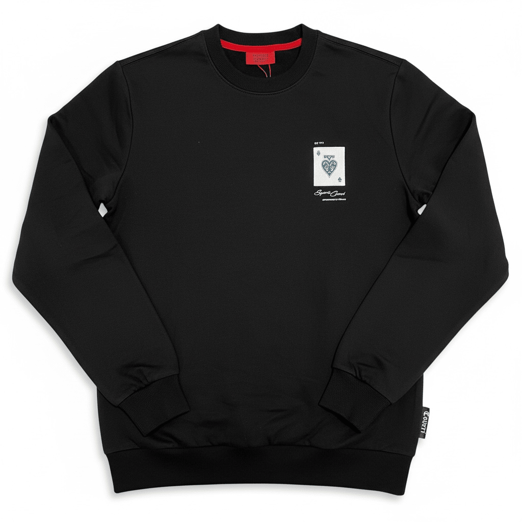 Black Enrico Coveri men's sweater with a classic fit, featuring a soft knit texture and ribbed cuffs.