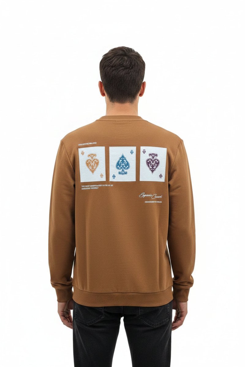 Enrico Coveri Sweater 4 Camel - Shazem - MENS SWEATER - ENRICO COVERI