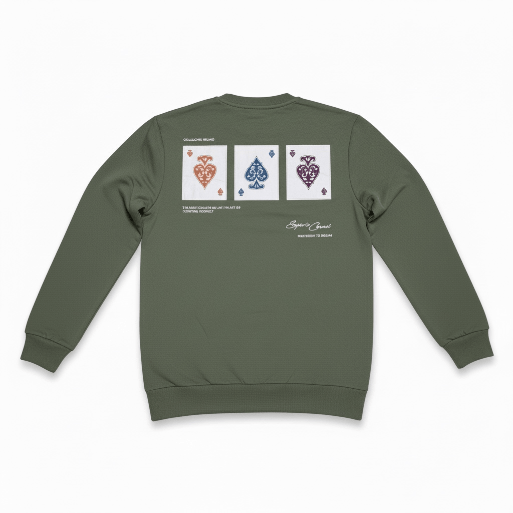 Green Enrico Coveri men's sweater with a classic fit, featuring a crew neckline and subtle knit texture.