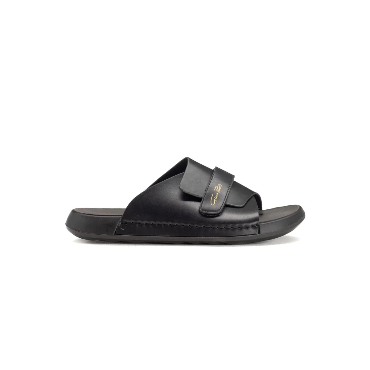 Black Gino Paoli men's sandals GPM40002 Tokyo style, featuring open-toe design and comfortable straps.