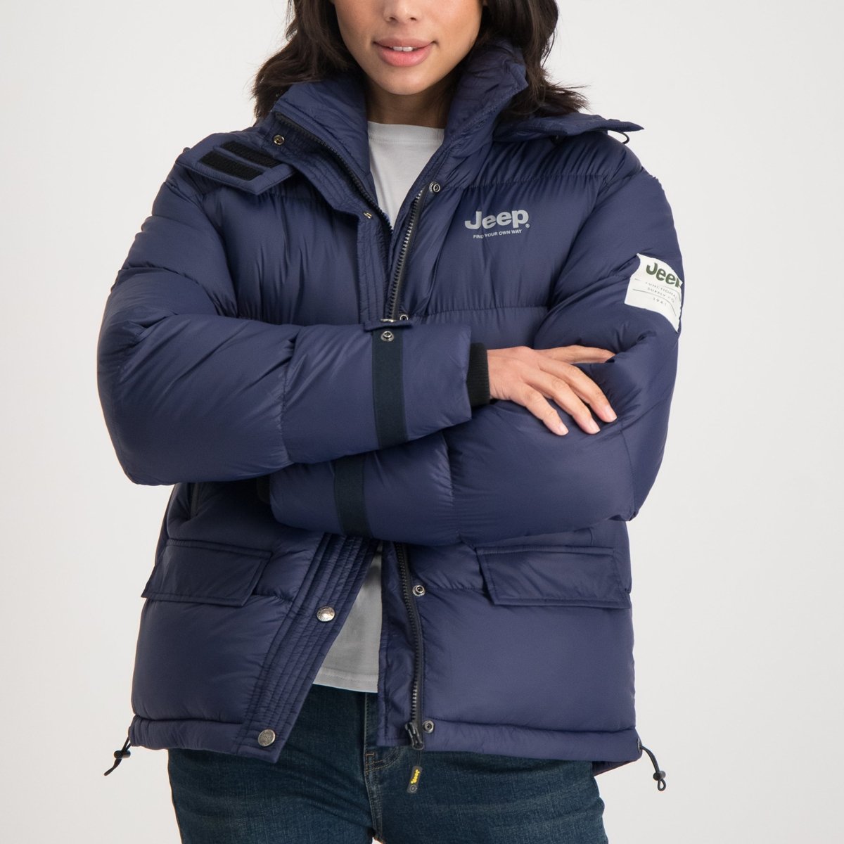 Jeep Fashion Puffer Navy - Shazem - WOMENS JACKETS - JEEP