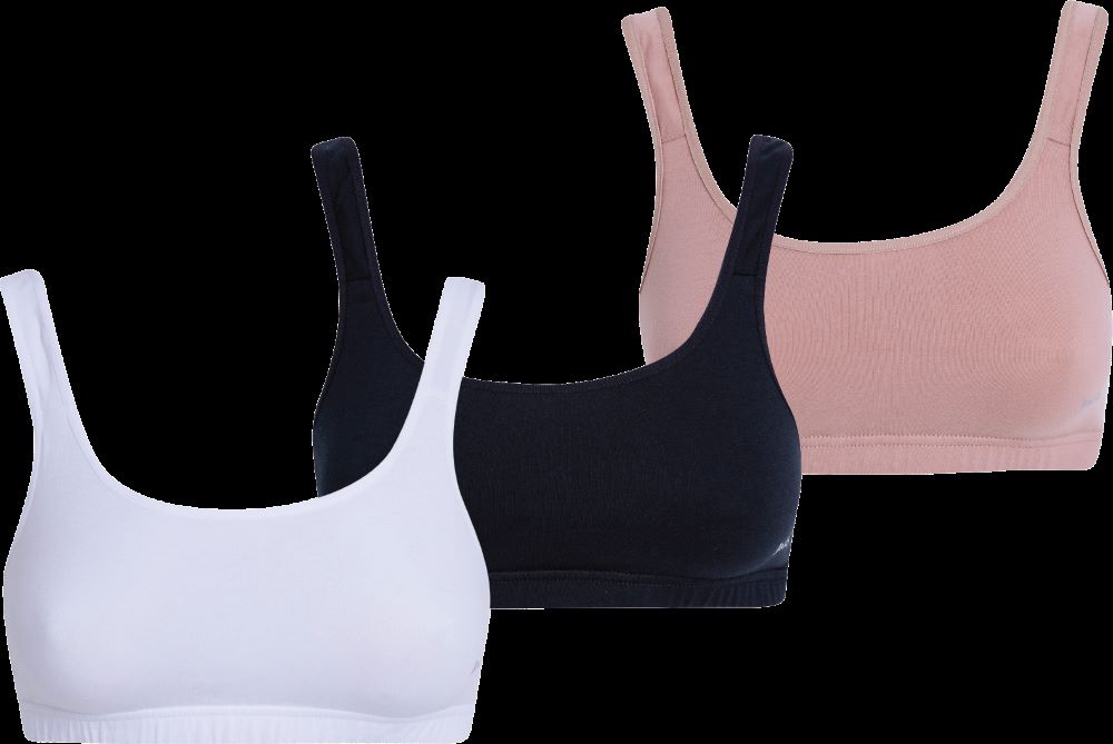 JOCKEY AL 3PK COTTON STRETCH CROP TOP - Shazem