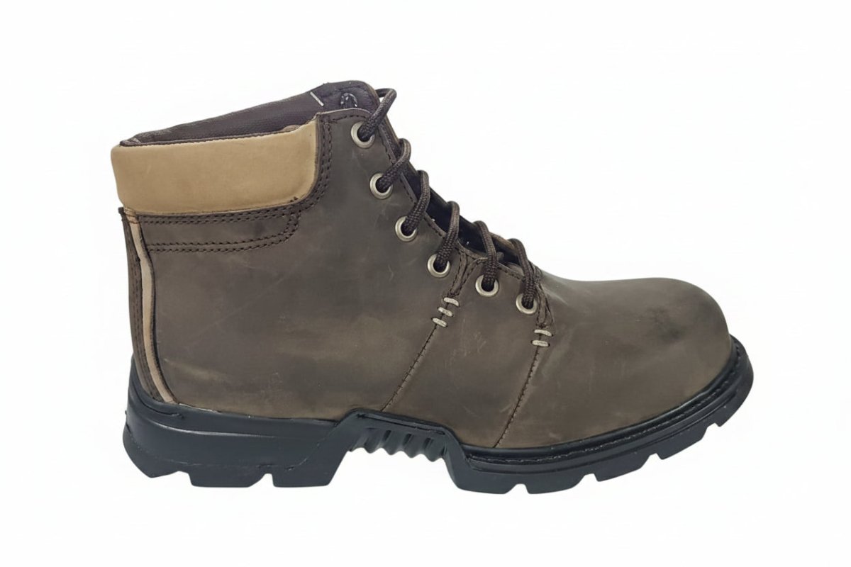 Kingston Leather Boot Brown/Oat (55099) - Shazem - MENS BOOTS - KINGSTON