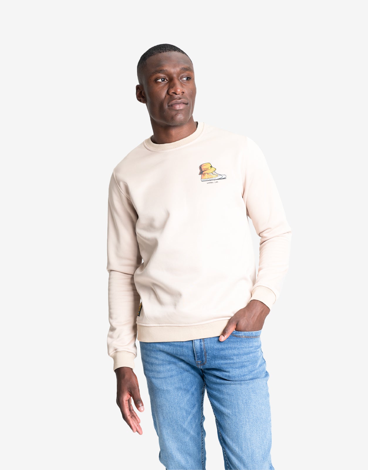 KLEVAS CM BUCKET PULLOVER CREAM - Shazem