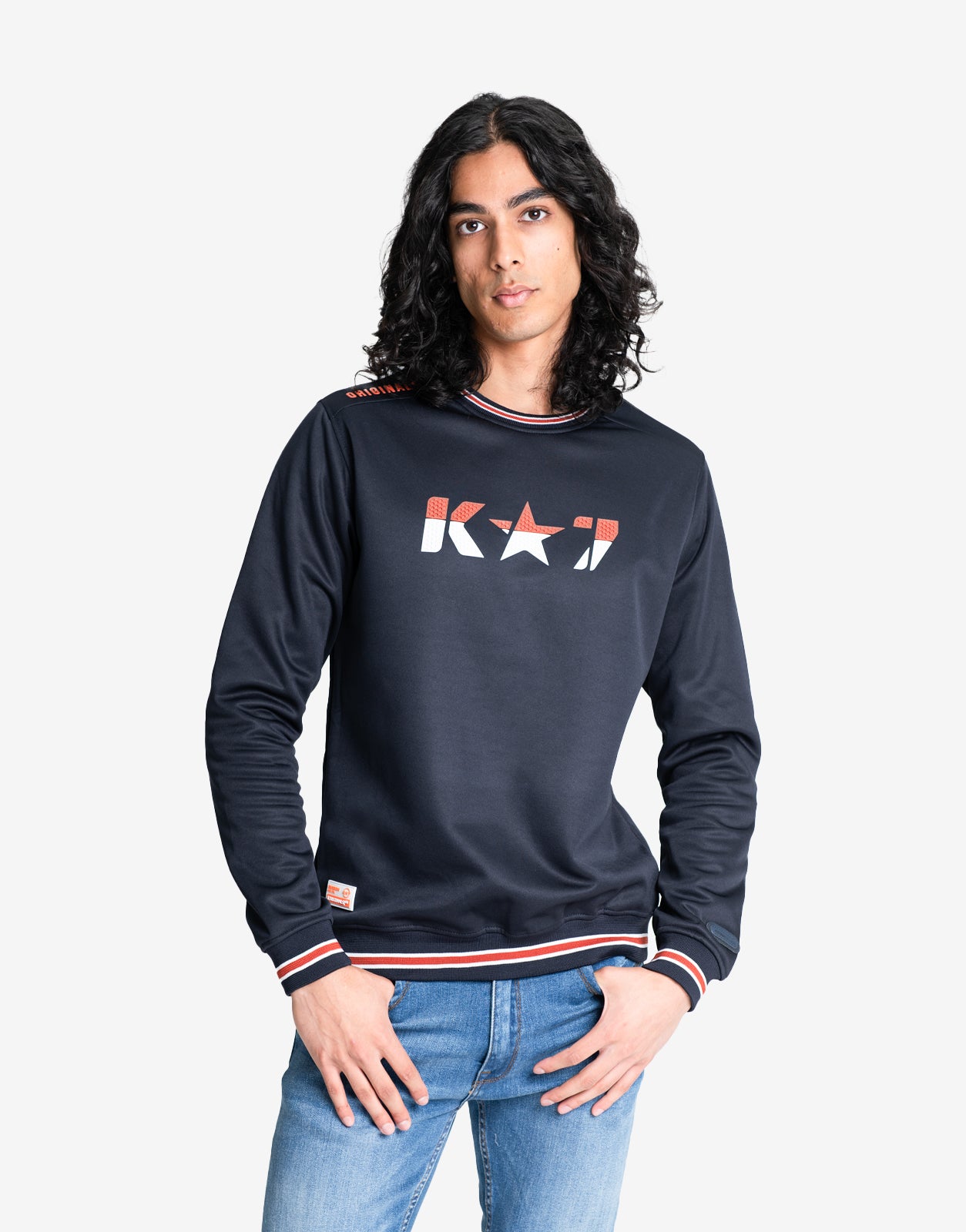 KLEVAS CM GRAPHITE PULLOVER NAVY - Shazem