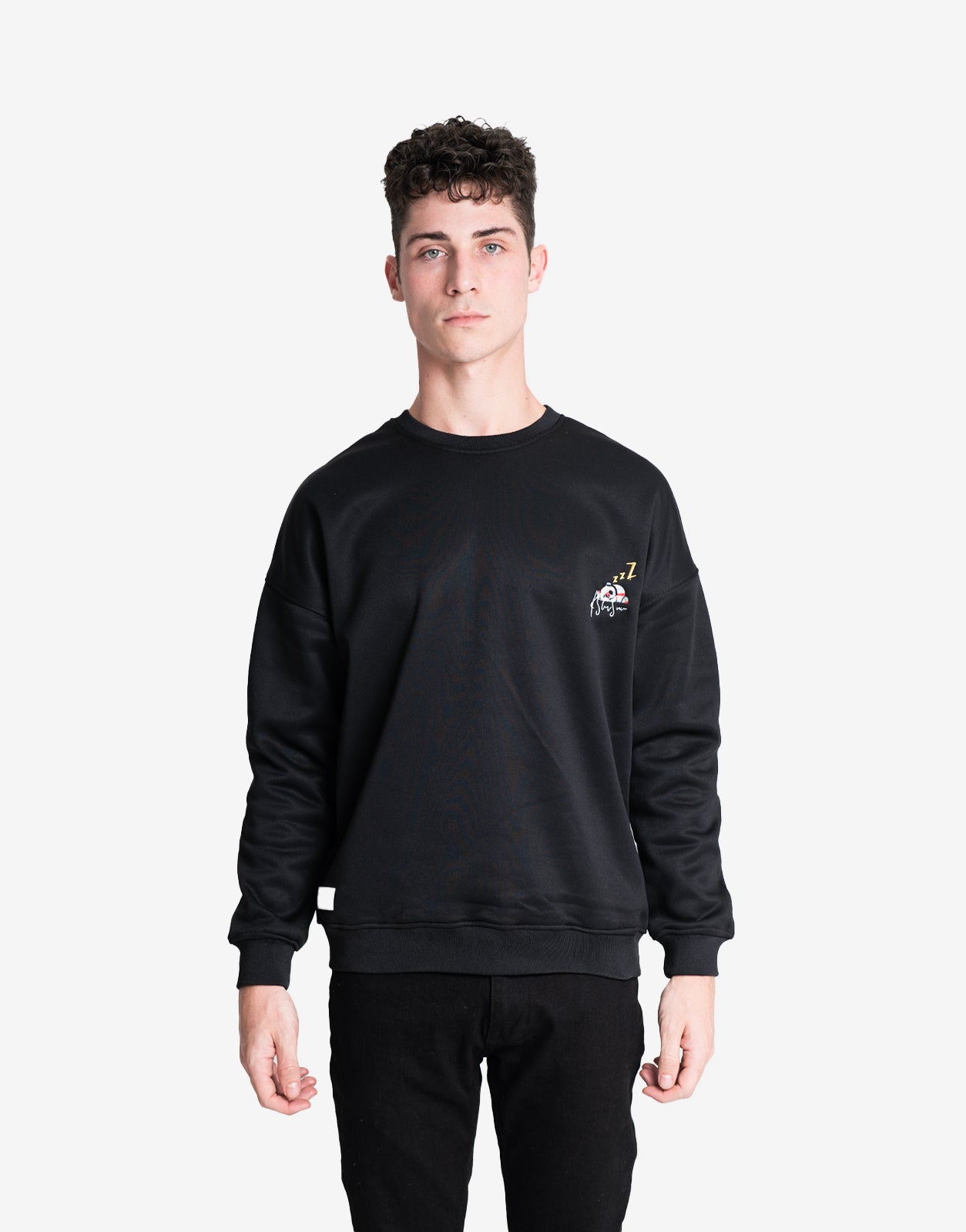 KLEVAS CM STITCH PULLOVER BLACK - Shazem