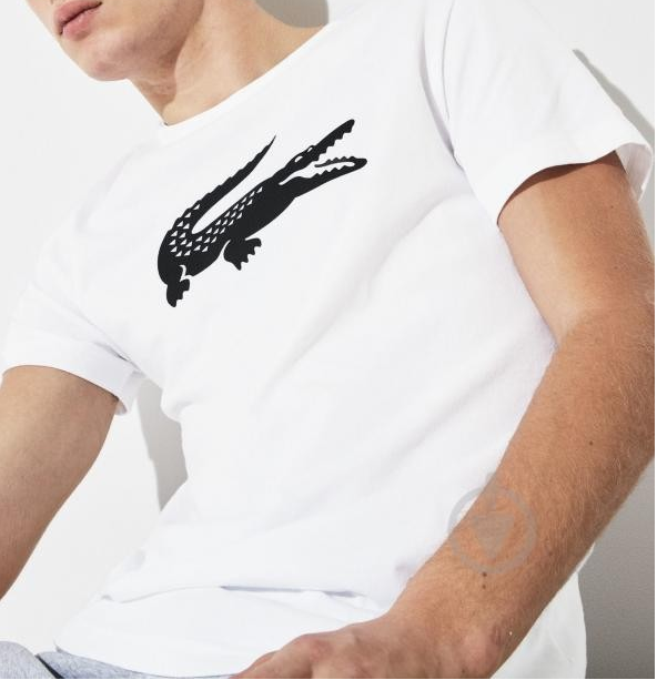 LACOSTE CM CROCO OVERSIZED TEE WHITE - Shazem