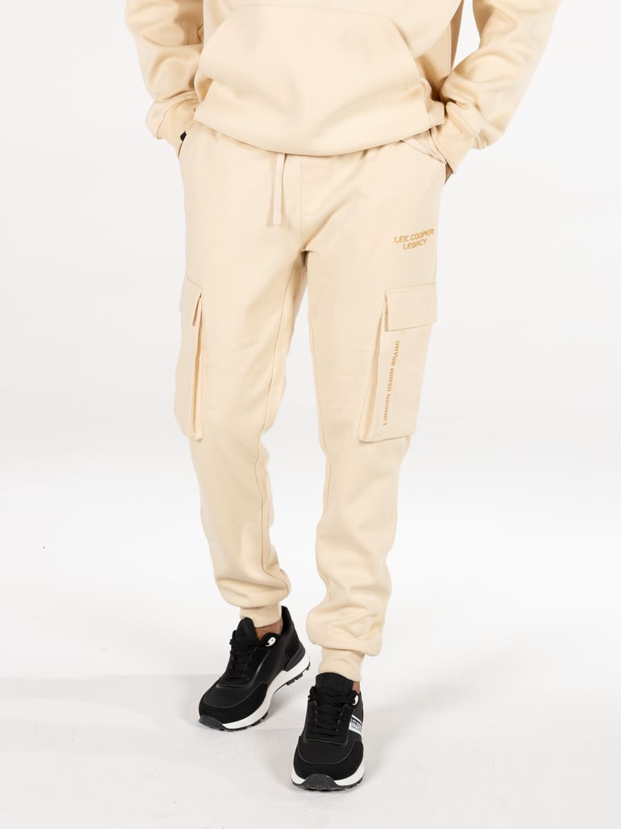 Lee Cooper Adelard Pants Sand - Shazem - MENS TRACK PANTS - LEE COOPER