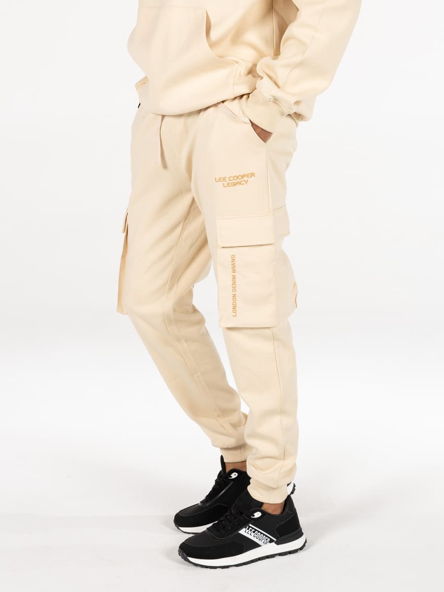 Lee Cooper Adelard Pants Sand - Shazem - MENS TRACK PANTS - LEE COOPER