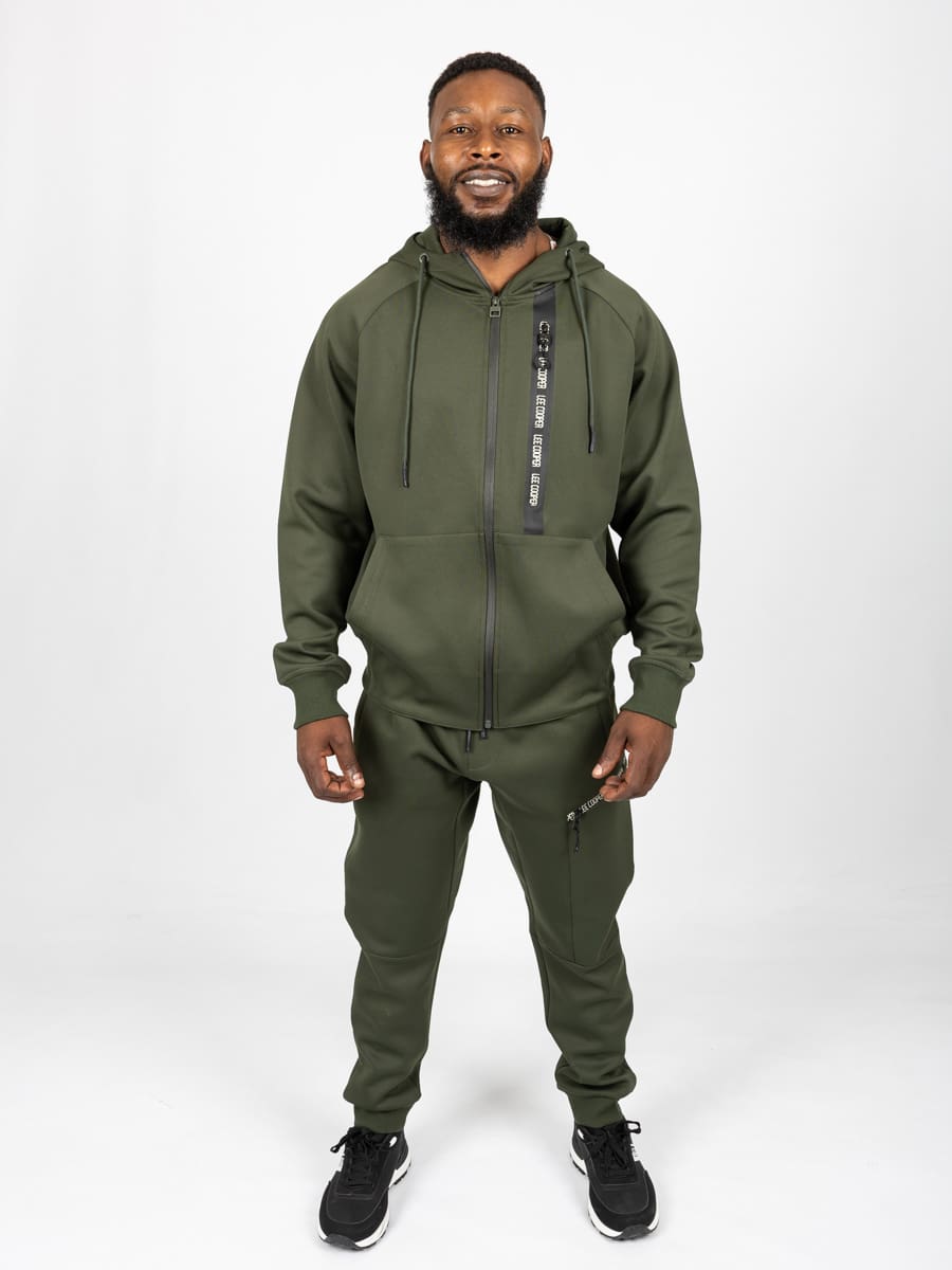 Lee Cooper Beniot Hoody Dark Green - Shazem - MENS HOODYS - LEE COOPER