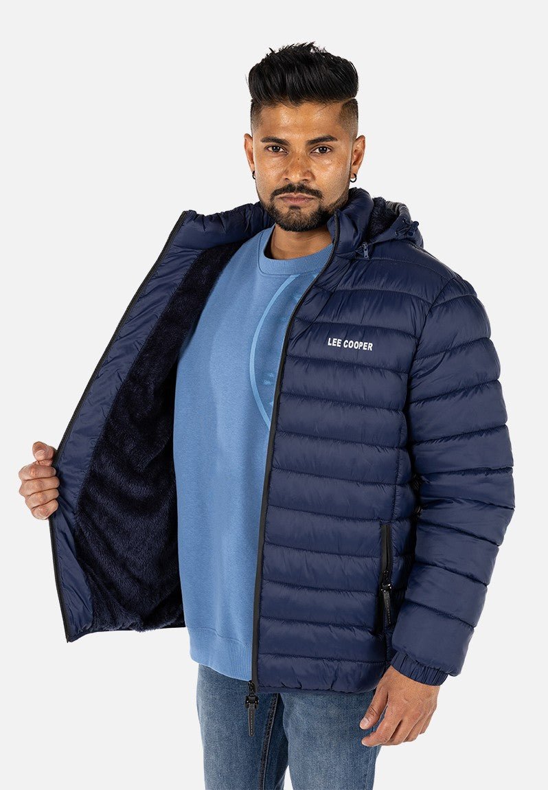 Lee Cooper Billy Puffer Jacket Navy - Shazem - MENS JACKETS - LEE COOPER