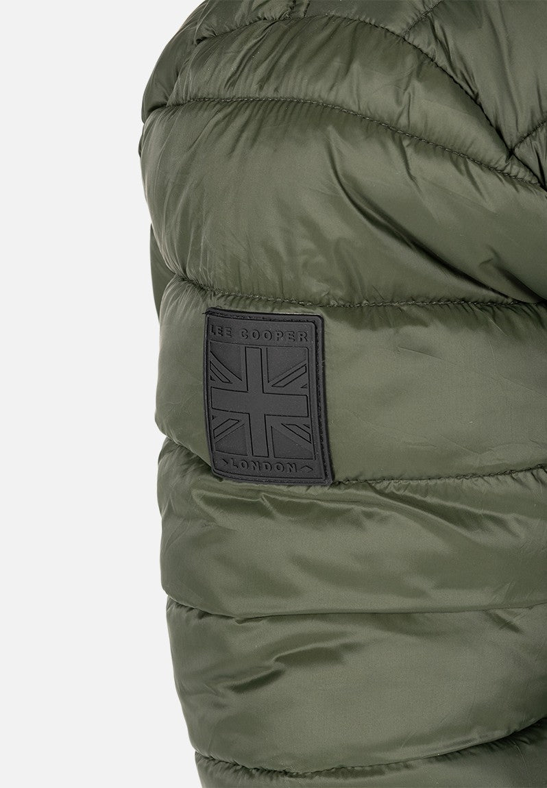 Lee Cooper Billy Puffer Jacket Olive - Shazem - MENS JACKETS - LEE COOPER