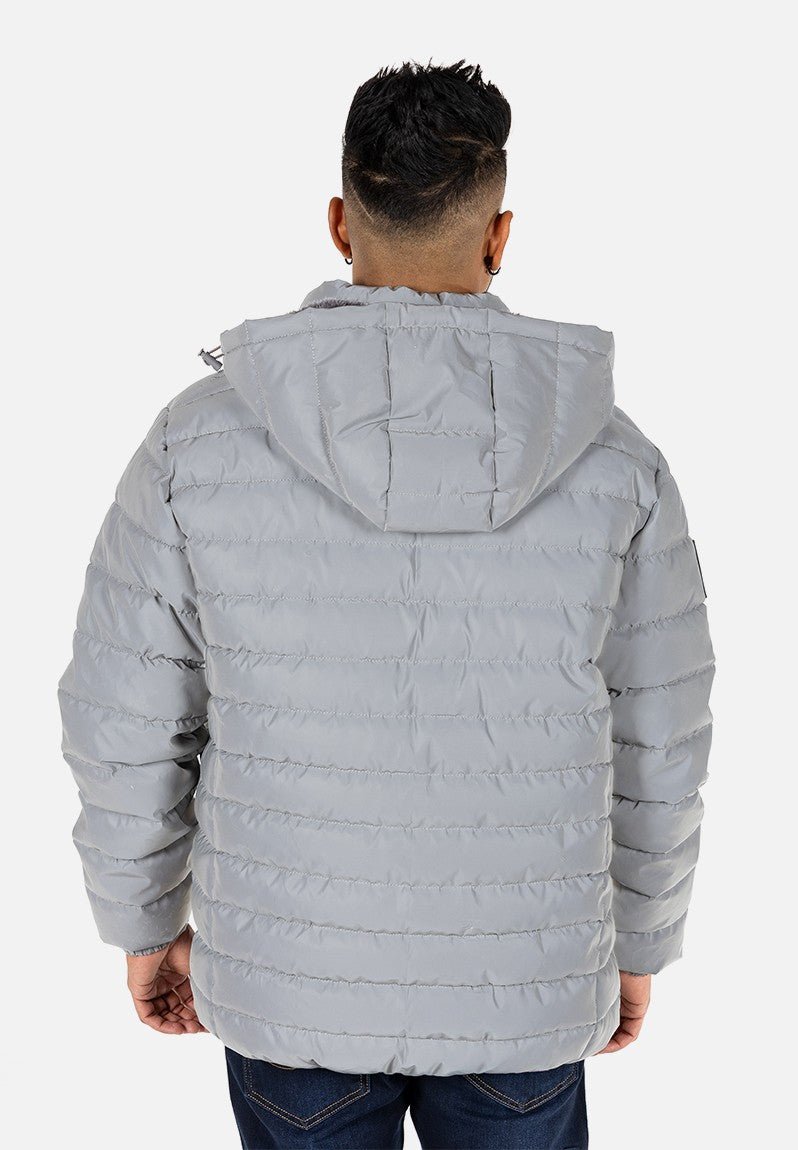 Lee Cooper Billy Puffer Jacket Reflective - Shazem - MENS JACKETS - LEE COOPER