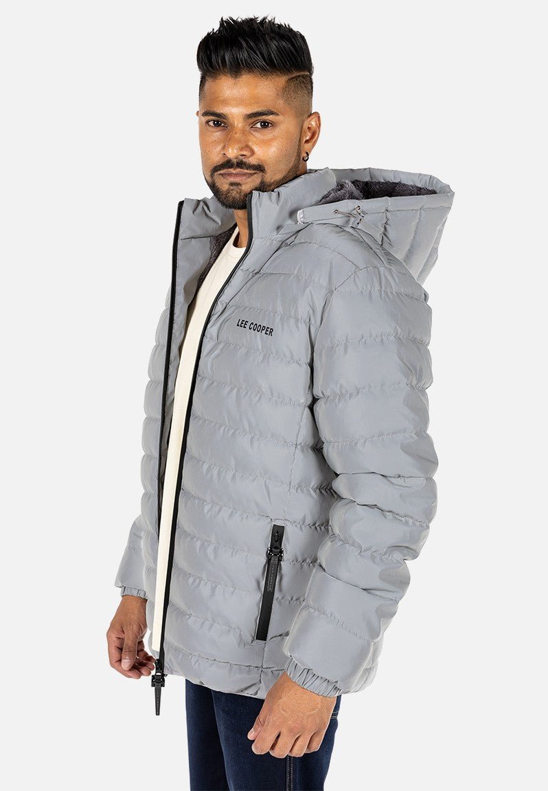 Lee Cooper Billy Puffer Jacket Reflective - Shazem - MENS JACKETS - LEE COOPER