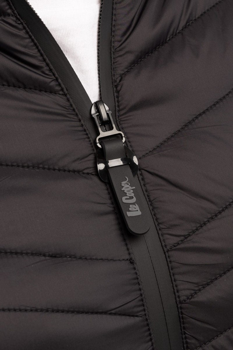 Lee Cooper Clara Puffer Jacket Black - Shazem - WOMENS JACKETS - LEE COOPER