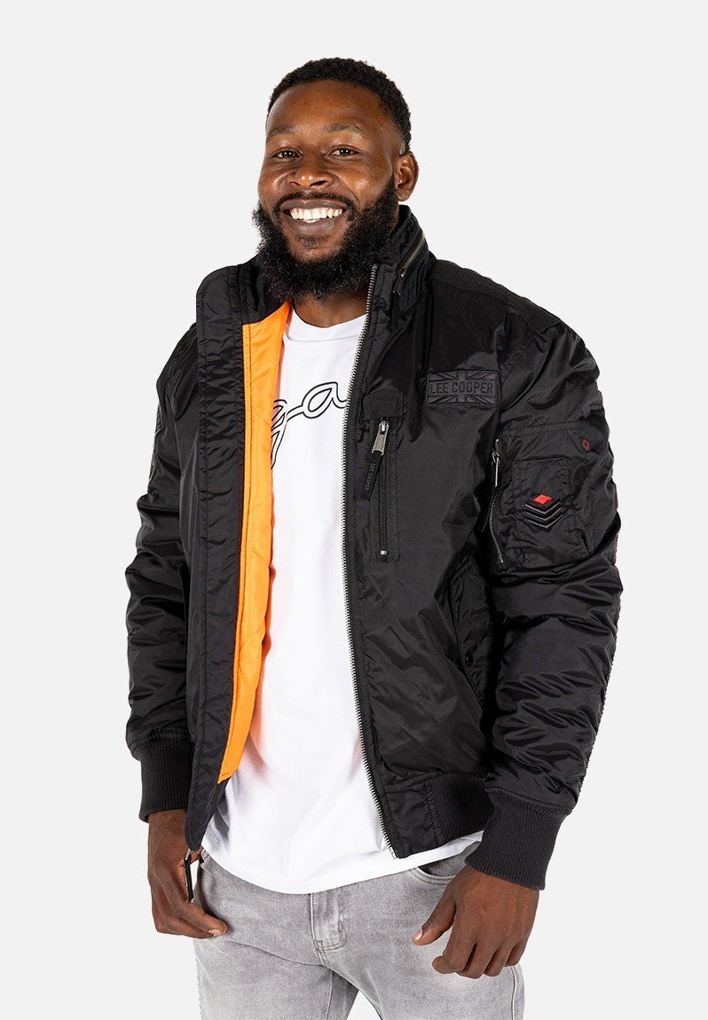 Lee Cooper Herschel Bomber Jacket Black - Shazem - MENS JACKETS - LEE COOPER