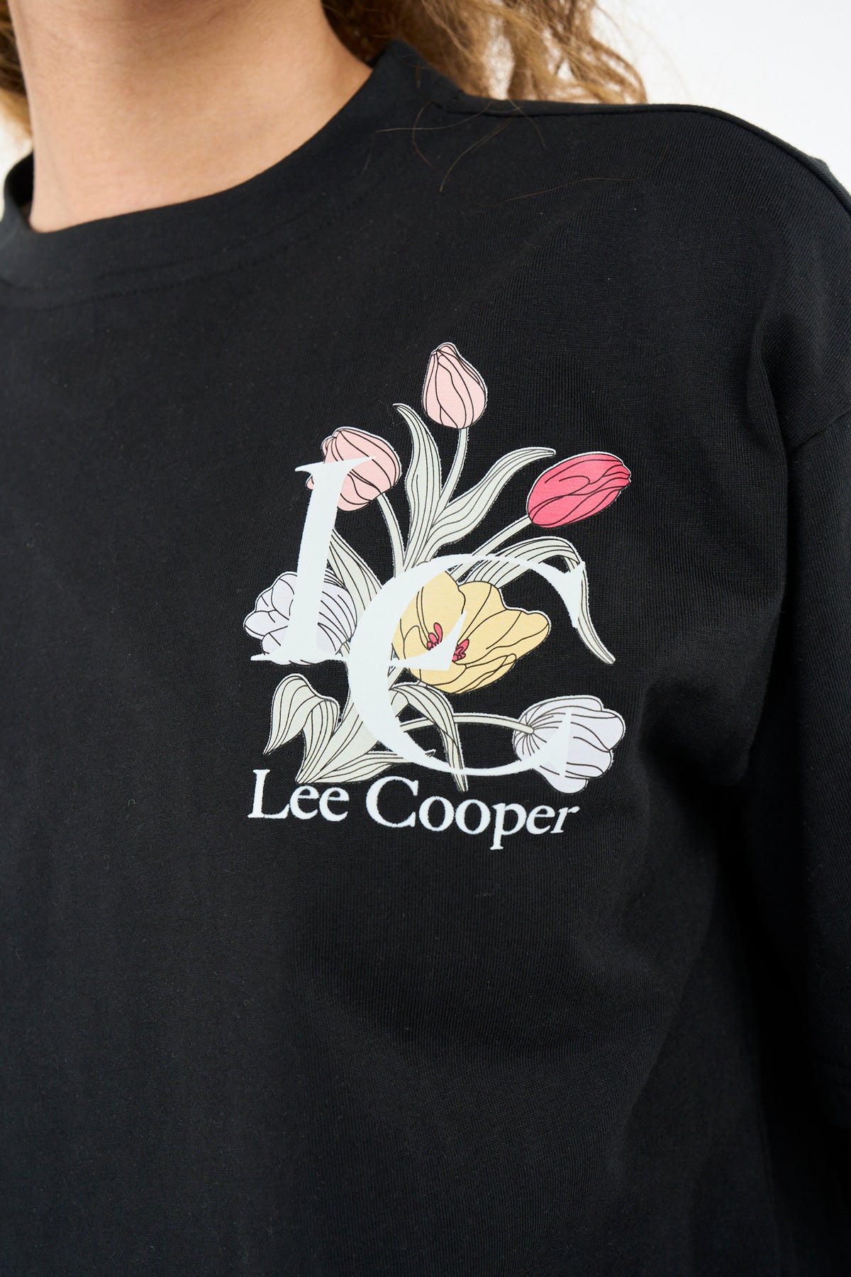 Lee Cooper Clover Tee Black