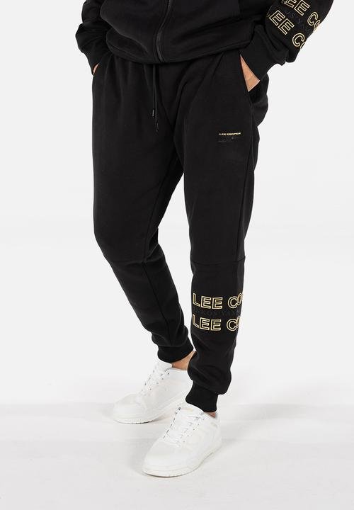 Lee Cooper Nkosi Pants Black - Shazem - MENS TRACK PANTS - LEE COOPER