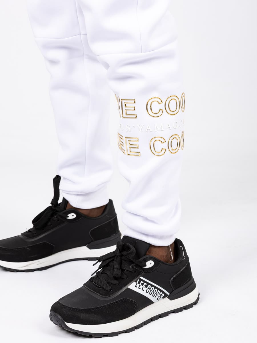 Lee Cooper Nkosi Pants White - Shazem - MENS TRACK PANTS - LEE COOPER