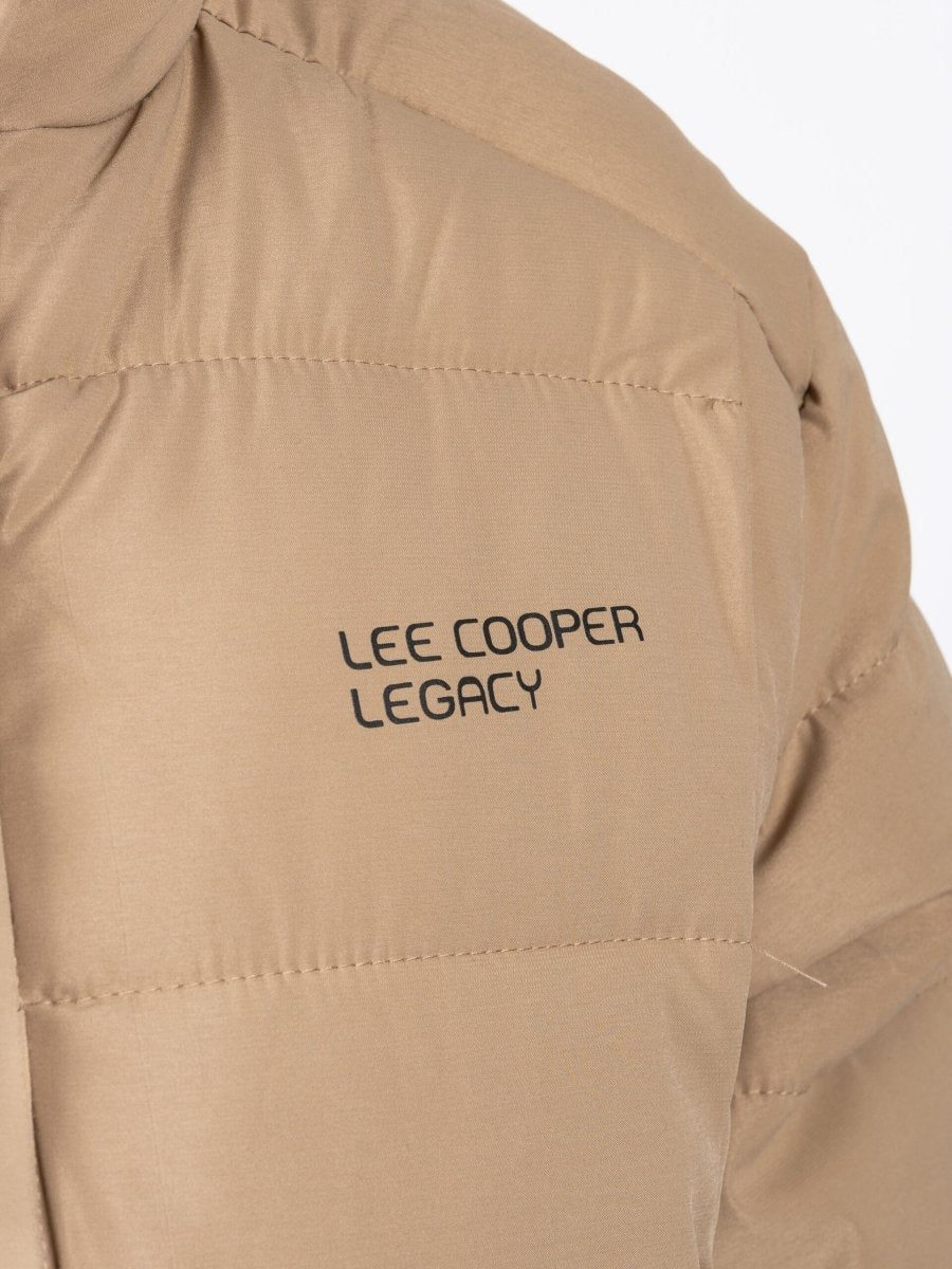 Lee Cooper Noam Puffer Jacket Khaki - Shazem - MENS JACKETS - LEE COOPER
