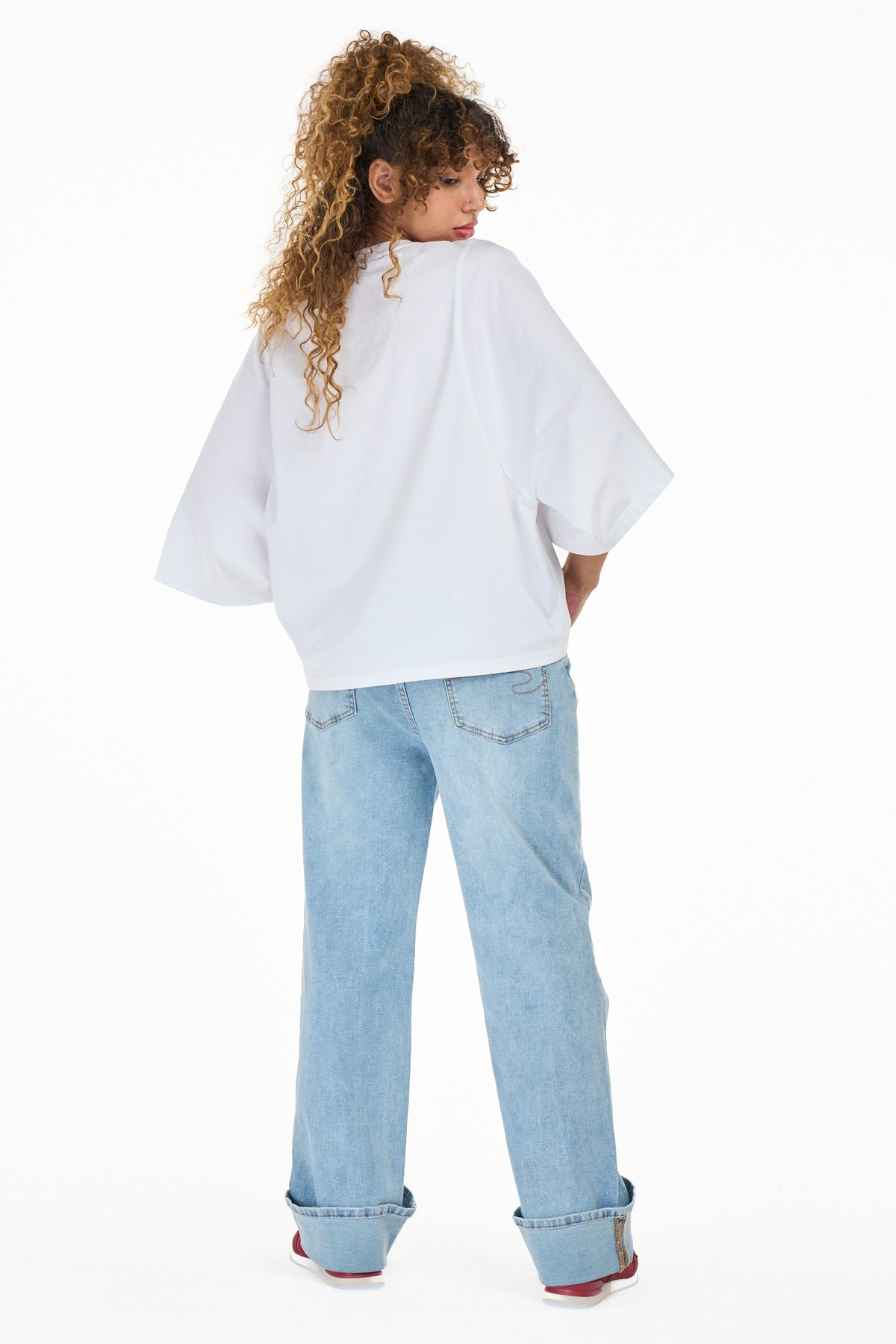 White Lee Cooper Blythe women's T-shirt featuring a classic fit and short sleeves, displayed on a neutral background.