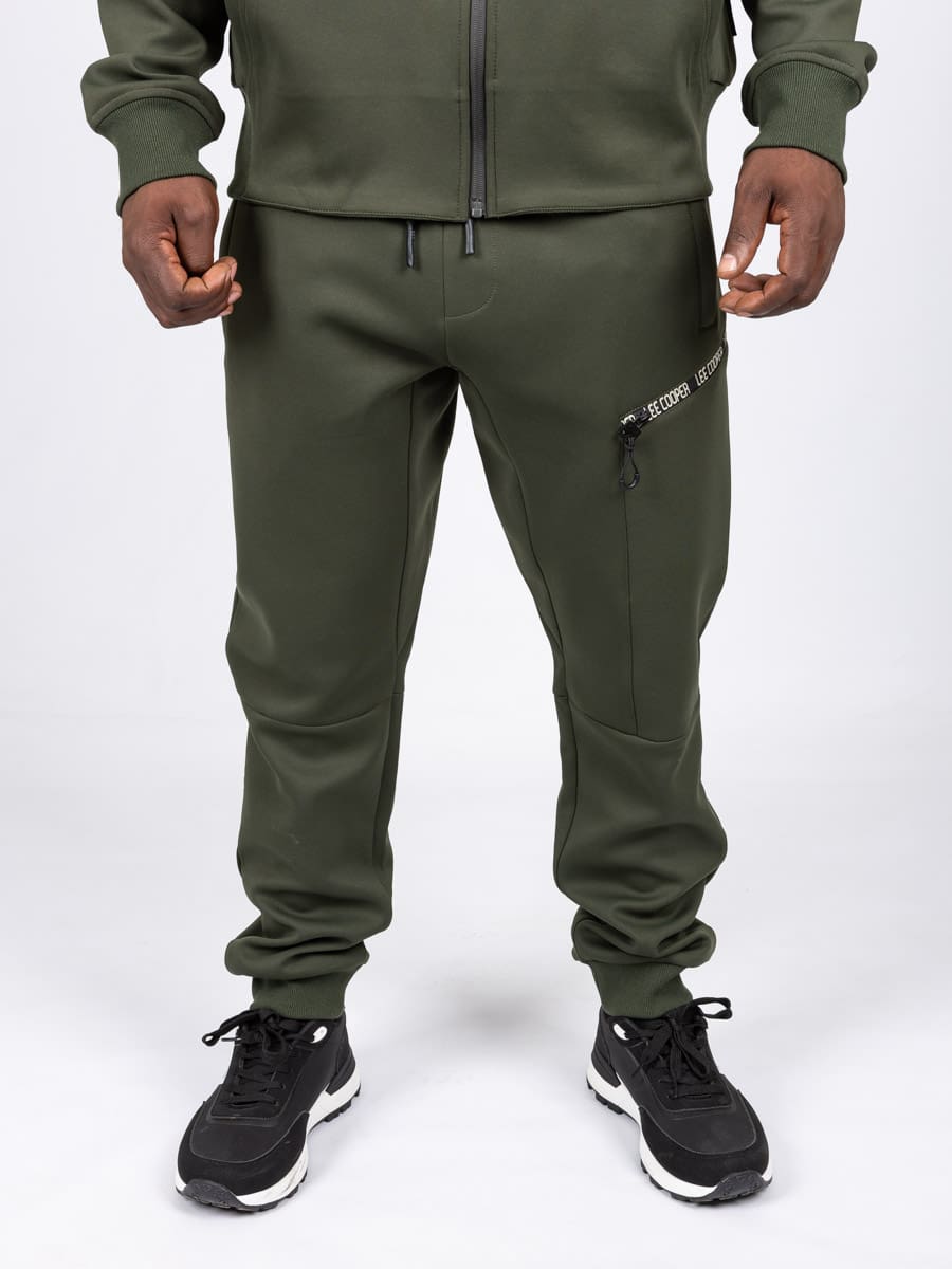 Lee Cooper Yannick Pants Dark Green - Shazem - MENS TRACK PANTS - LEE COOPER