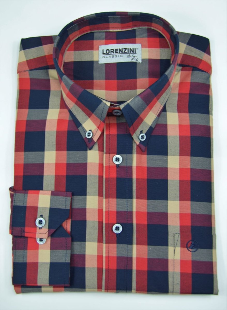 Lorenzini LO50/748 Red - Shazem - MENS SHIRTS - LORENZINI
