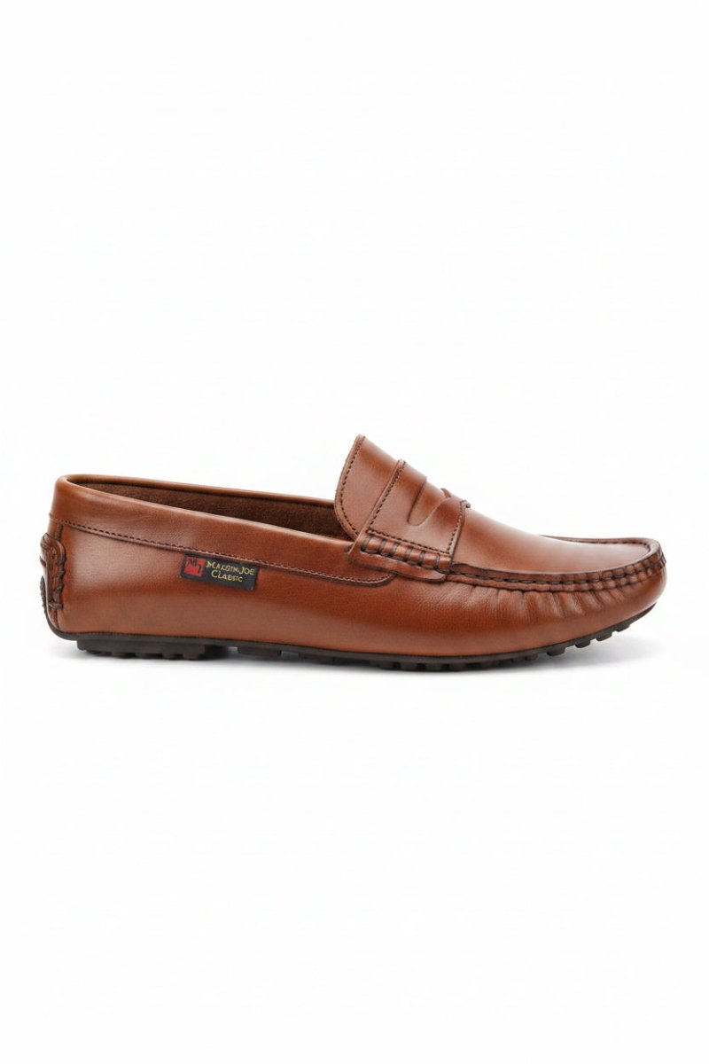 Martin-Joe Penny Moc Driver Leather Brick(m787) - Shazem - MENS CASUAL FOOTWEAR - MARTIN-JOE