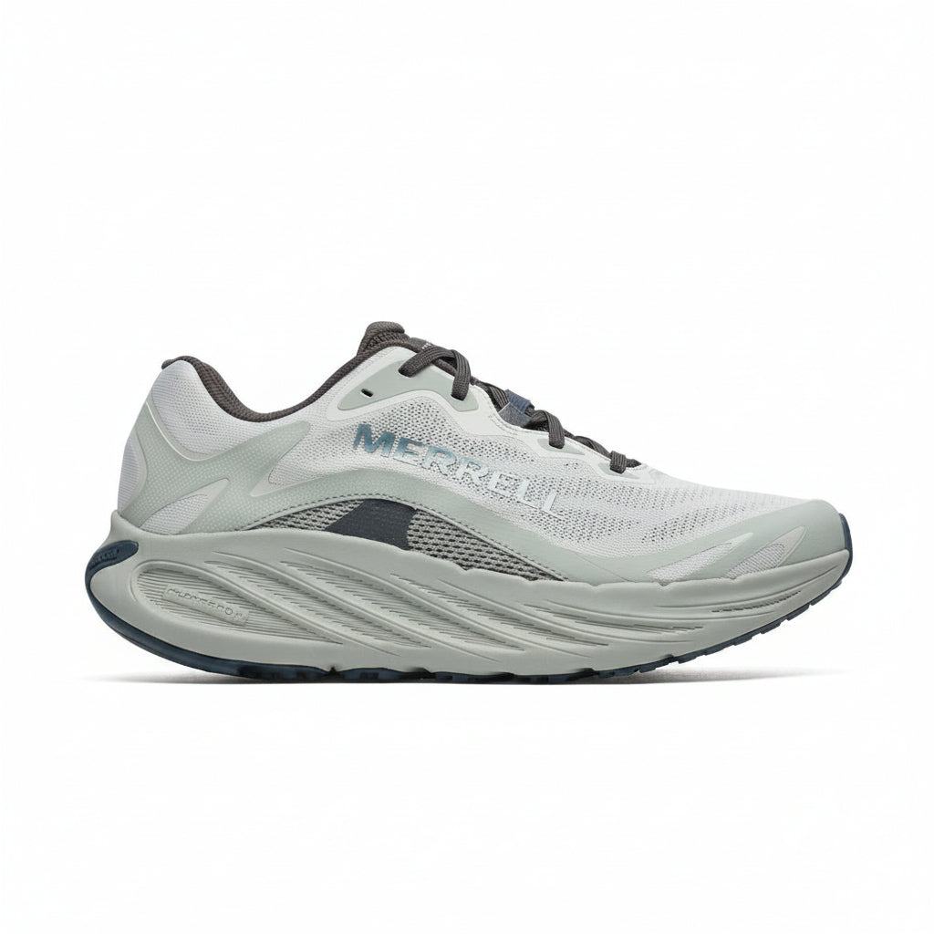 Men's Merrell Promorph Angelite sneakers featuring a sleek design with breathable mesh and supportive sole for comfortable walking.
