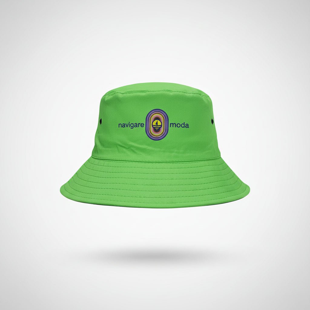 Men's Navigare Floppy Moda New Lime headwear with wide brim and adjustable band, stylish lime-colored hat for casual wear.