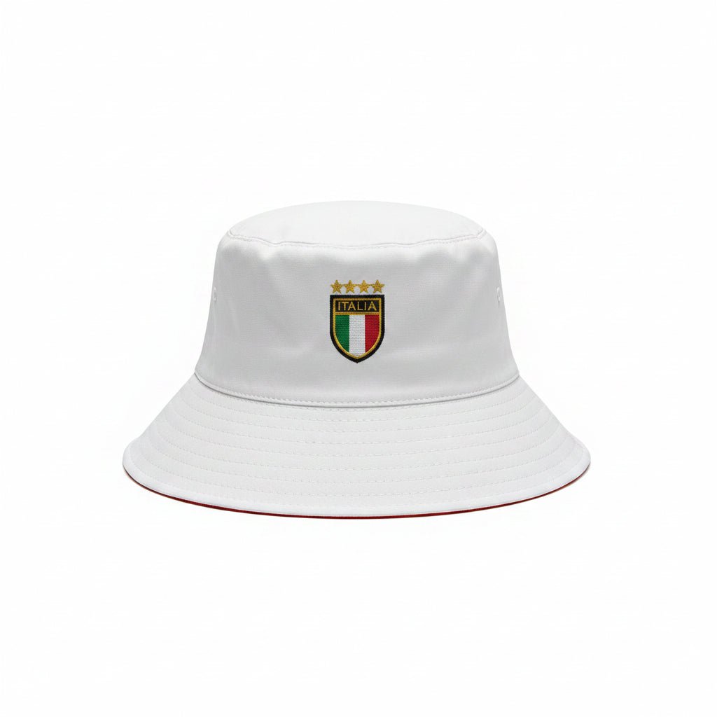 Mens white Navigare Floppy Moda headwear with wide brim and soft fabric, styled for casual outdoor wear.